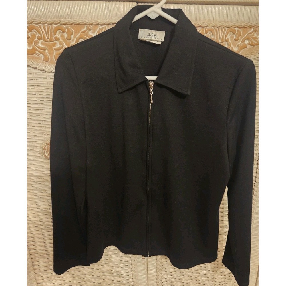 Womens Jacket Sz L AGB Byer Zipfront Lightweight Navy Made in USA - Mint - Picture 1 of 3